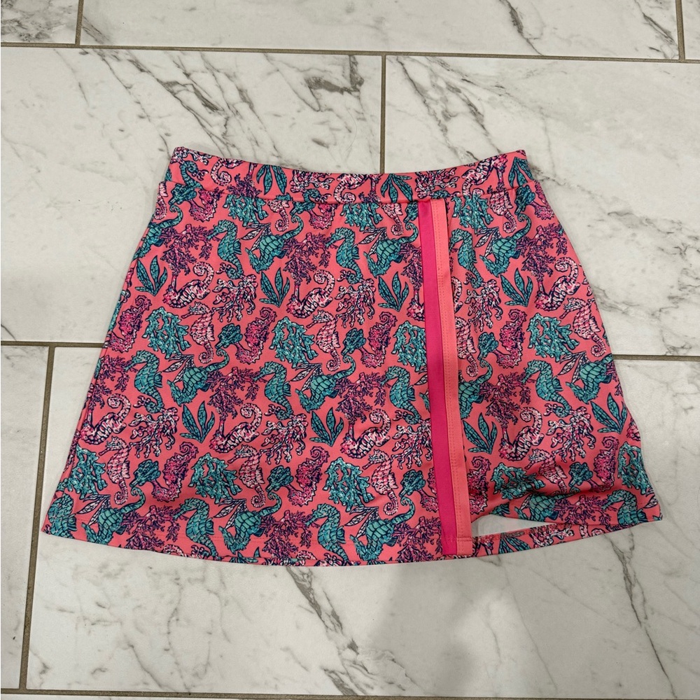 Simply Southern Pink and Teal Mini Skirt